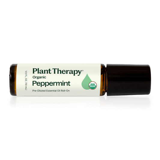 Organic Peppermint Essential Oil Pre - Diluted Roll - On - EcoStuff