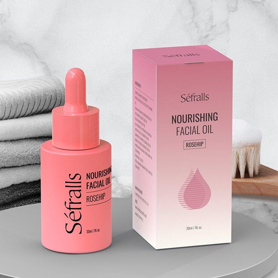 Organic Rosehip Oil for Face - Organic Cold Pressed Rose Hip Oil for Skin and Body Care - Sefralls Rosehip Facial Essence Oil, Rosehip Seed Facial Oil for Gua Sha Massage - EcoStuff