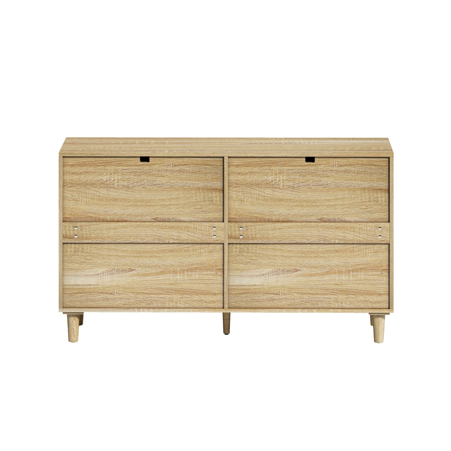 Rattan Dresser with Drawers, 6 Drawer Dresser for Bedroom, 51" - EcoStuff