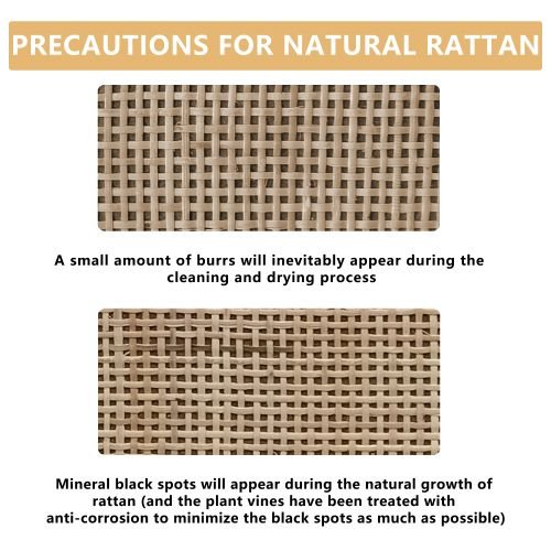 Rattan Dresser with Drawers, 6 Drawer Dresser for Bedroom, 51" - EcoStuff
