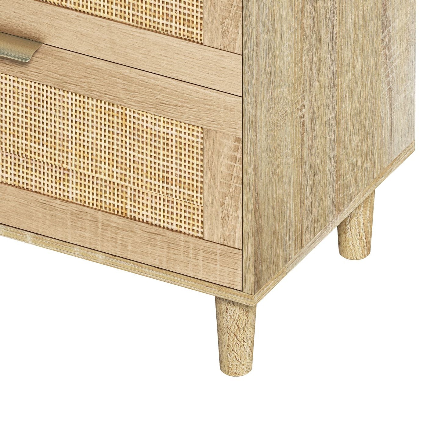 Rattan Dresser with Drawers, 6 Drawer Dresser for Bedroom, 51" - EcoStuff