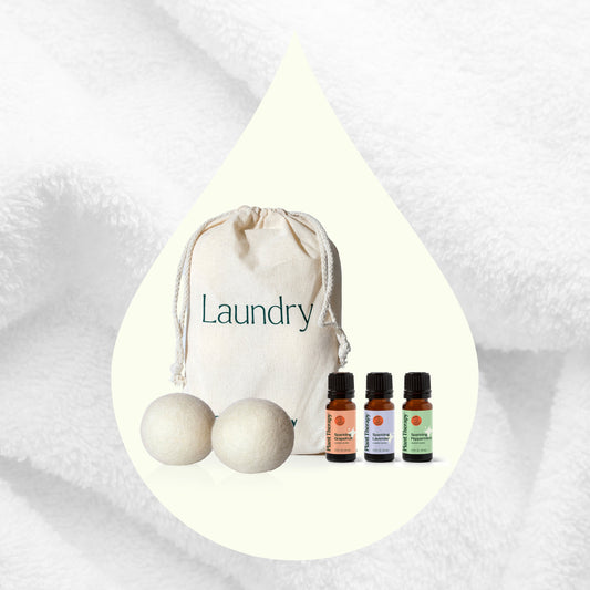 Wool Dryer Balls 6 Pack and Sparkling Laundry Blend 3 Pack - EcoStuff